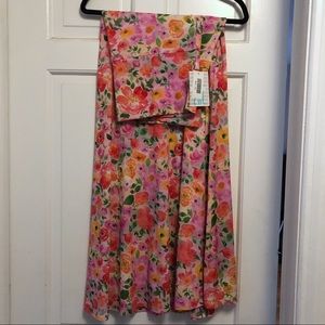Floral NWT LuLaRoe Maxi Skirt 2XL pink